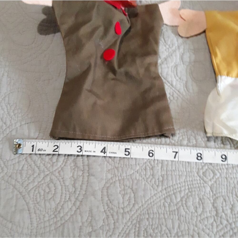 Mr Rodgers Neighborhood Hand Puppets Brown Yellow Vintage Style Folk Characters - Picture 8 of 10